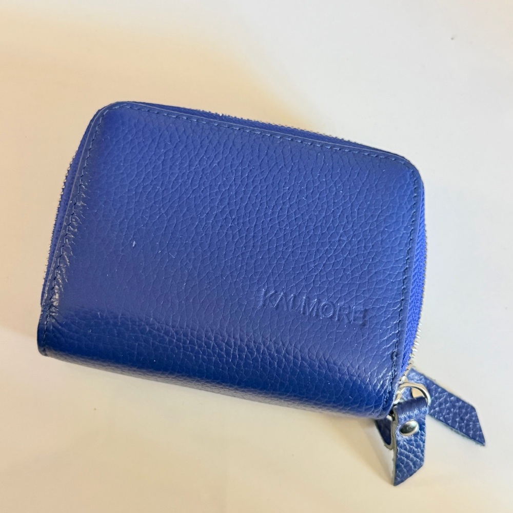 Kalmore Blue Zip Wallet Card Holder
